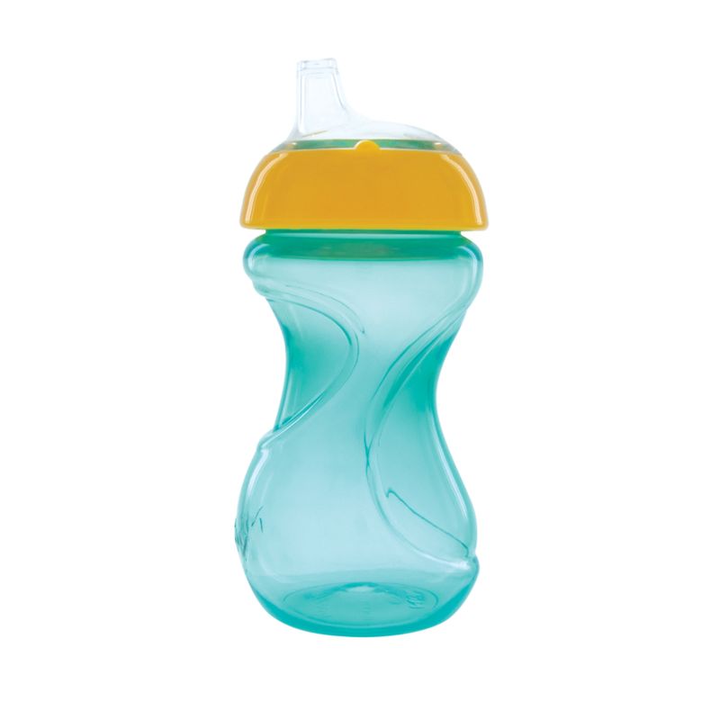 NUBY - Vaso Iniciacion - Valv De Silicona 6 Oz Verde Tapa Amarilla
