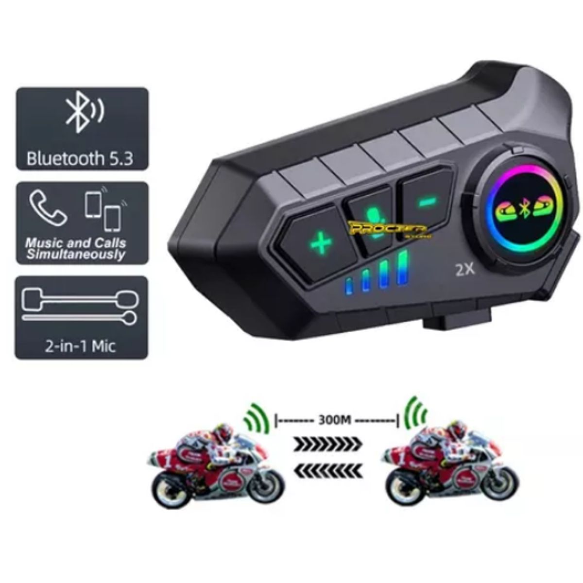 GENERICO - Intercomunicador Bluetooth Para Casco De Moto Y10