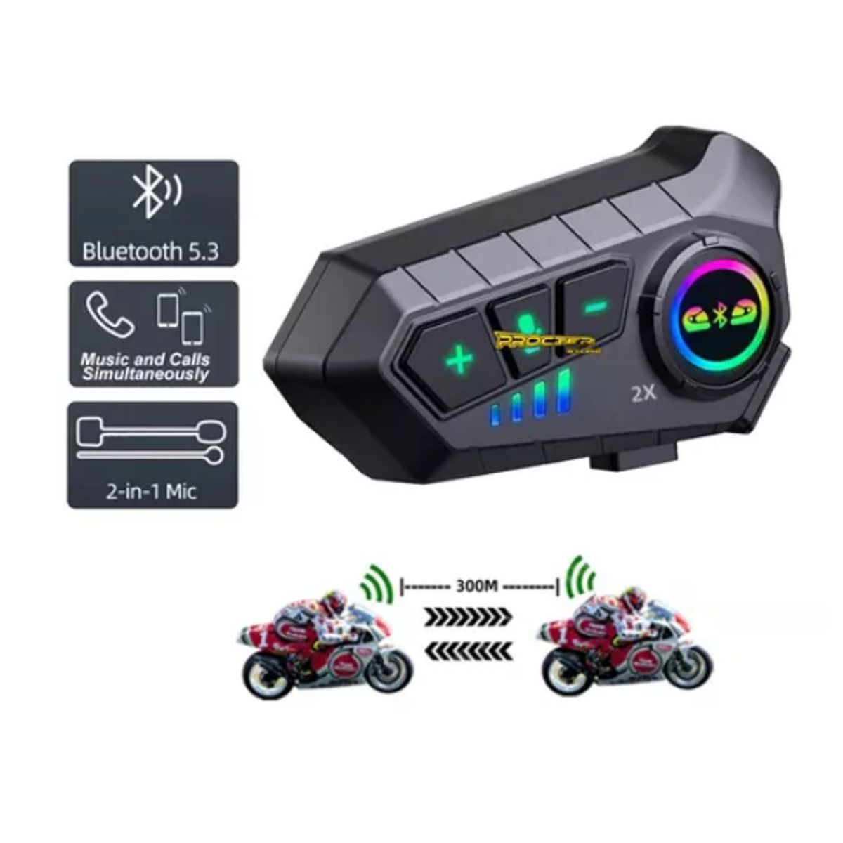 GENERICO - Intercomunicador Bluetooth Para Casco De Moto Y10