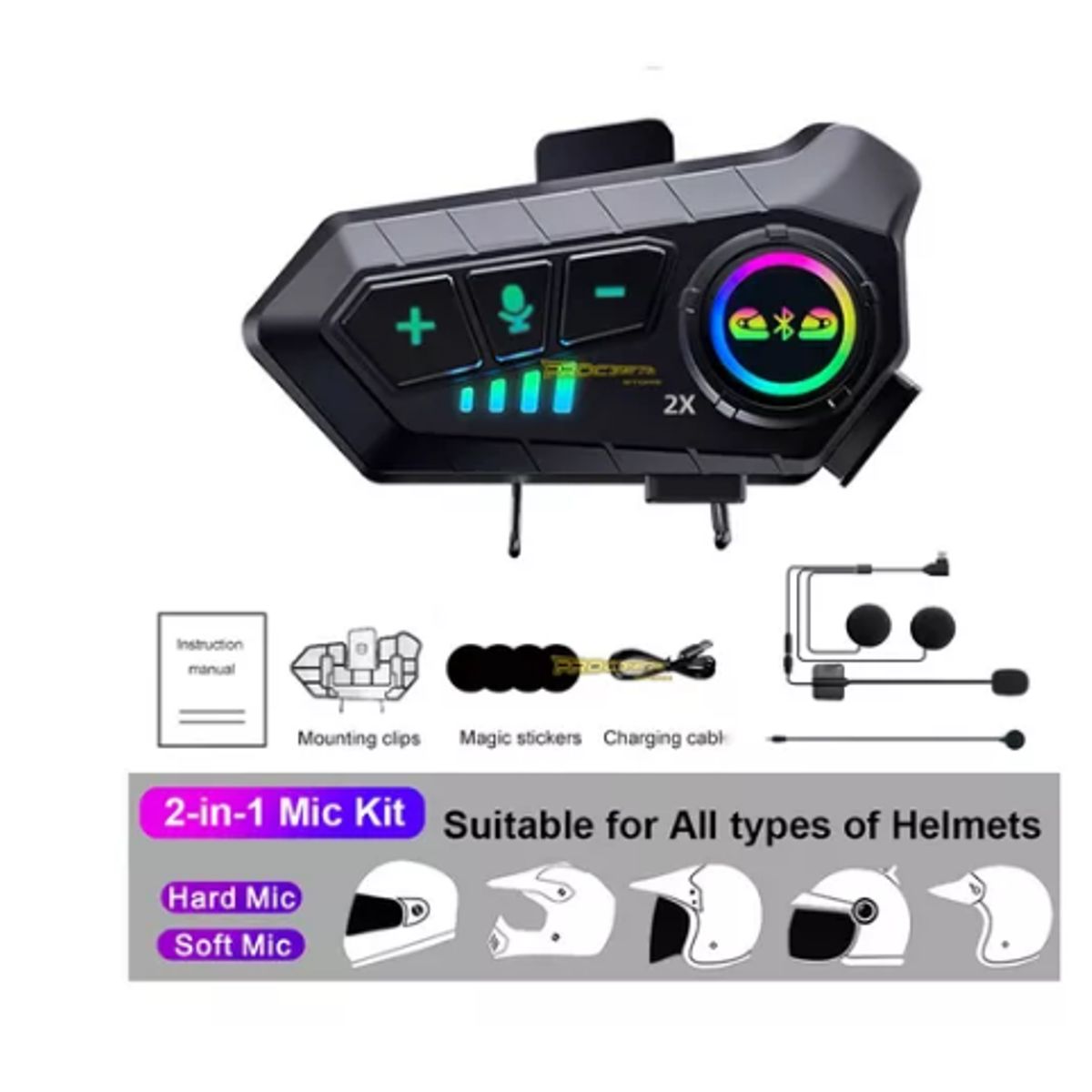 GENERICO - Intercomunicador Bluetooth Para Casco De Moto Y10