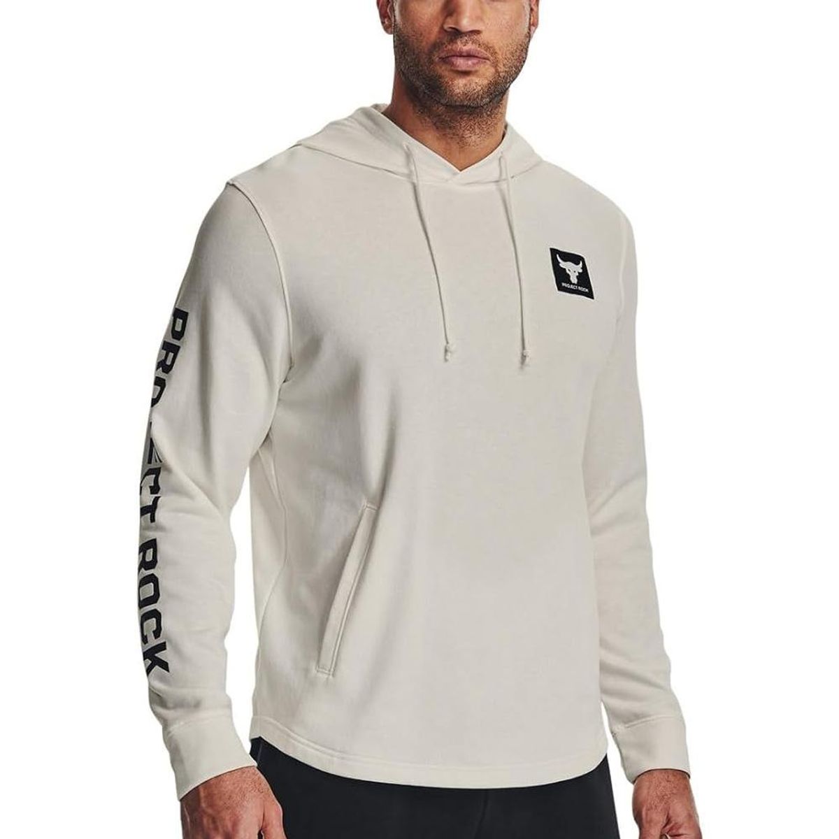 UNDER ARMOUR - Hoodie Under Armour Project Rock Terry-Blanco