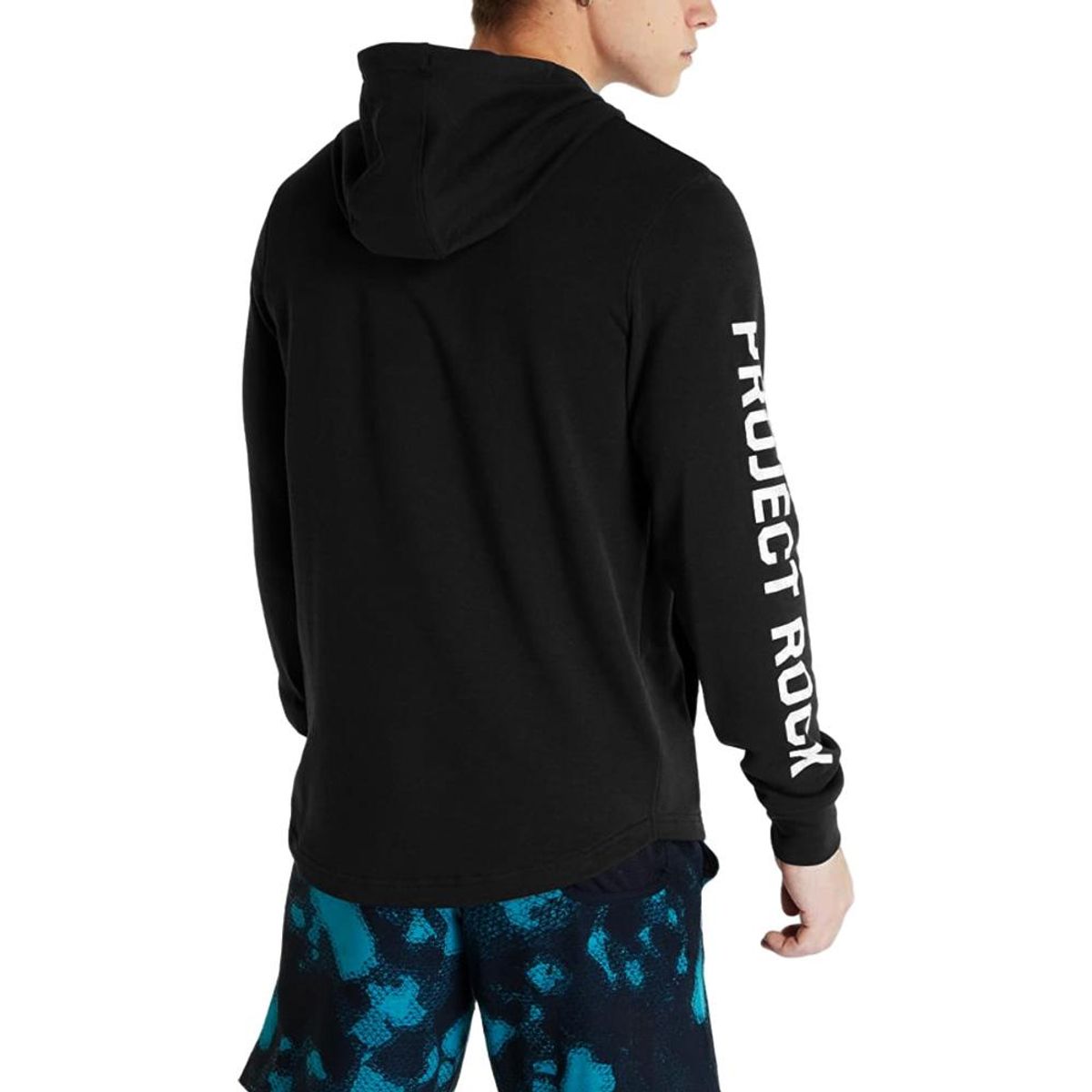 UNDER ARMOUR - Hoodie Under Armour Project Rock Terry-Negro
