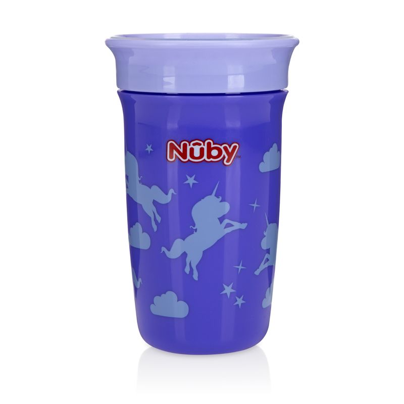 NUBY - Vaso Unicornio Sólido De 10 Oz En Plástico Retráctil