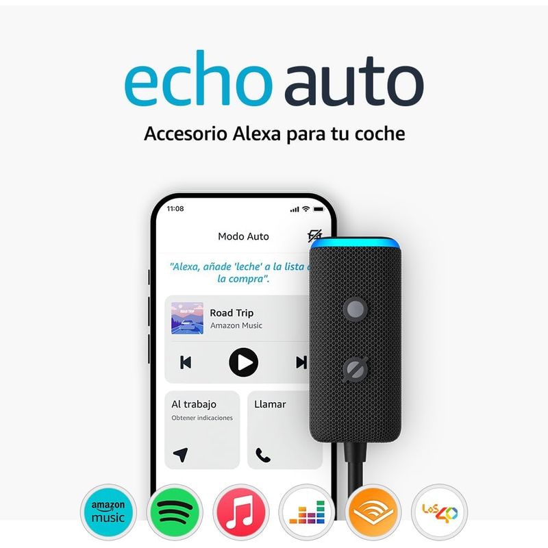 AMAZON - Amazon Echo Auto 2 Generación Lleva a Alexa en tu Vehículo