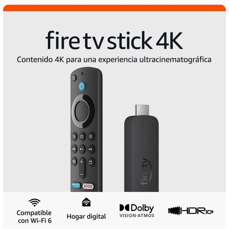 AMAZON - Dispositivo De Streaming Fire Tv Stick 4K Con Control por Voz Alexa