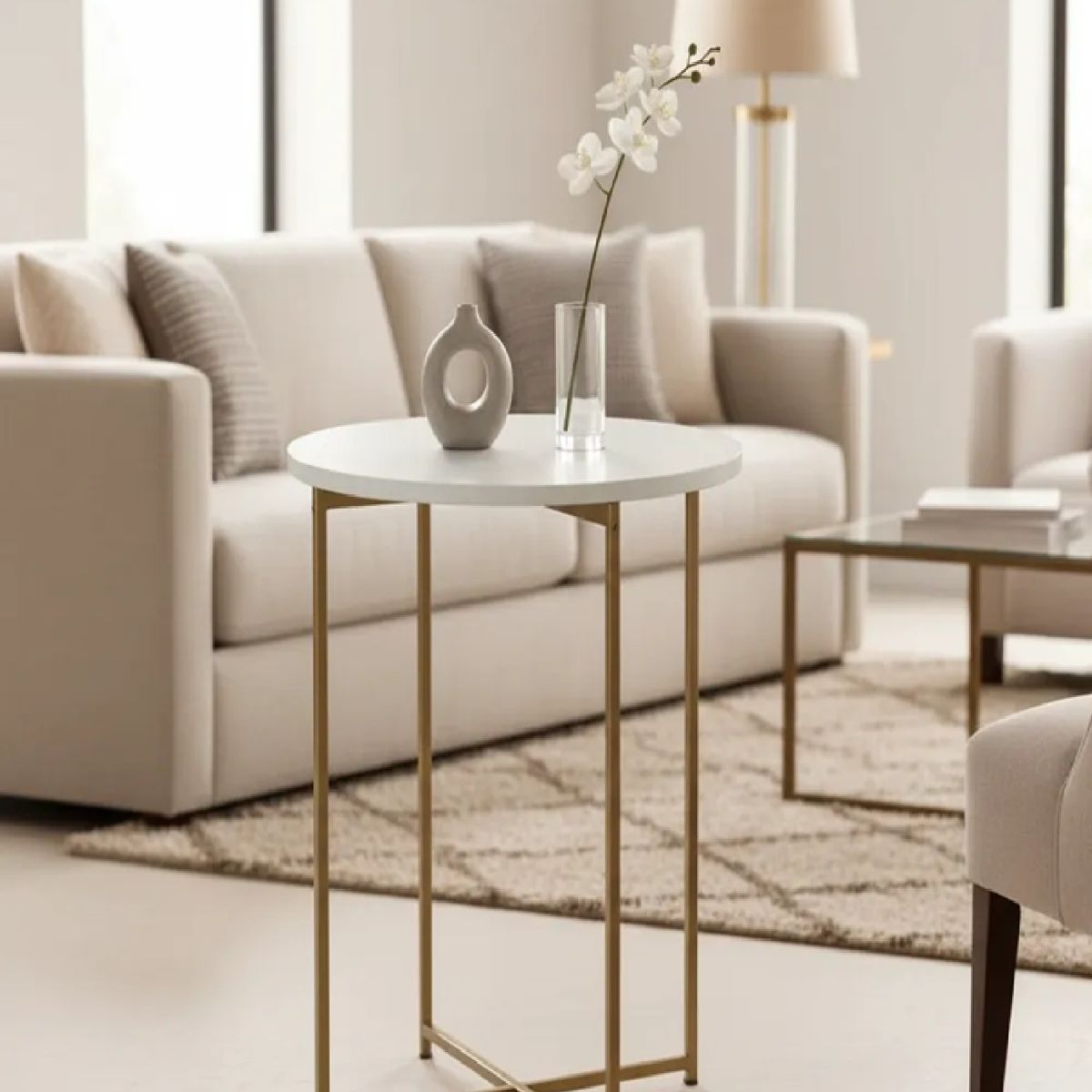 HOME - Mesa Auxiliar 54x48x48 Metálica