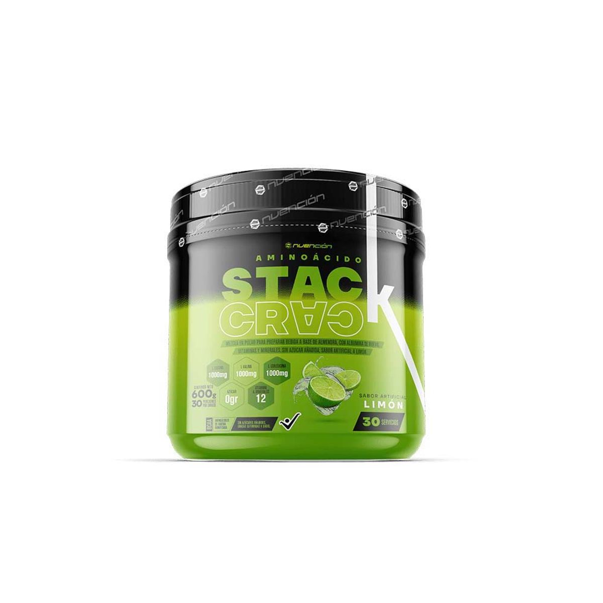 NVENCION - Aminoácido StackCrack BCAA - Limón