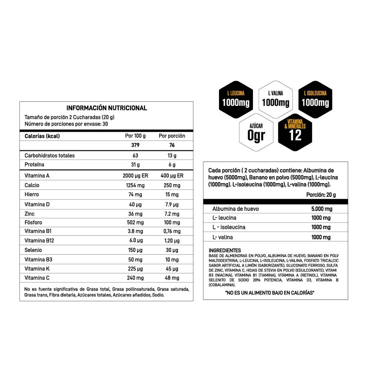 NVENCION - Aminoácido StackCrack BCAA - Limón