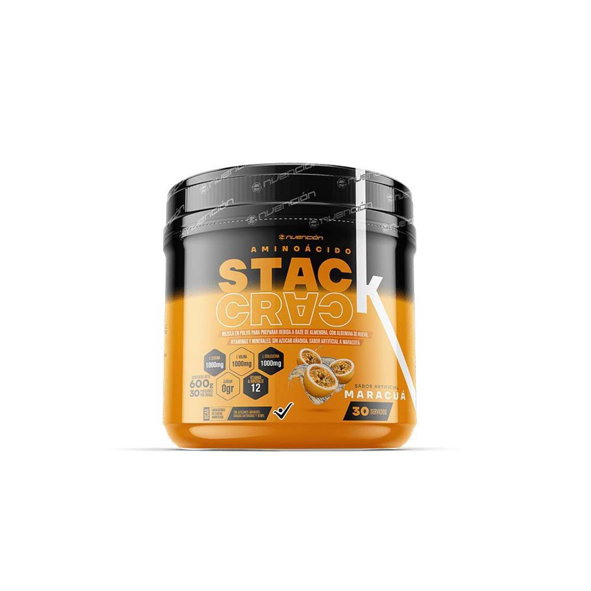 NVENCION - Aminoácido StackCrack BCAA - Maracuyá
