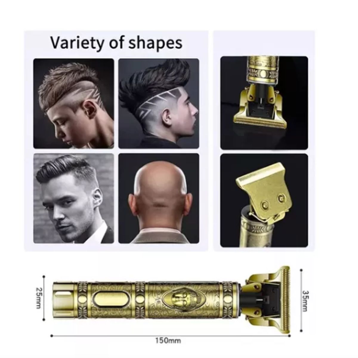 SHEN HUANG - Maquina Recargable Buda Patillera Barbera Tipo T