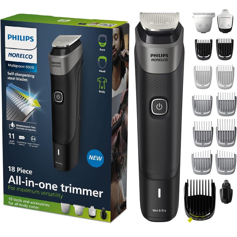 PHILIPS - Maquina Cortadora de Pelo Inalámbrica Cabello Barba Nariz Oreja Cuerpo