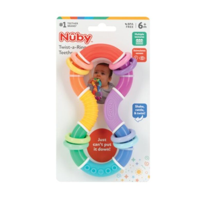 NUBY - Mordedor  De   Anillos Con Sonajero Twista - Nuby - 529