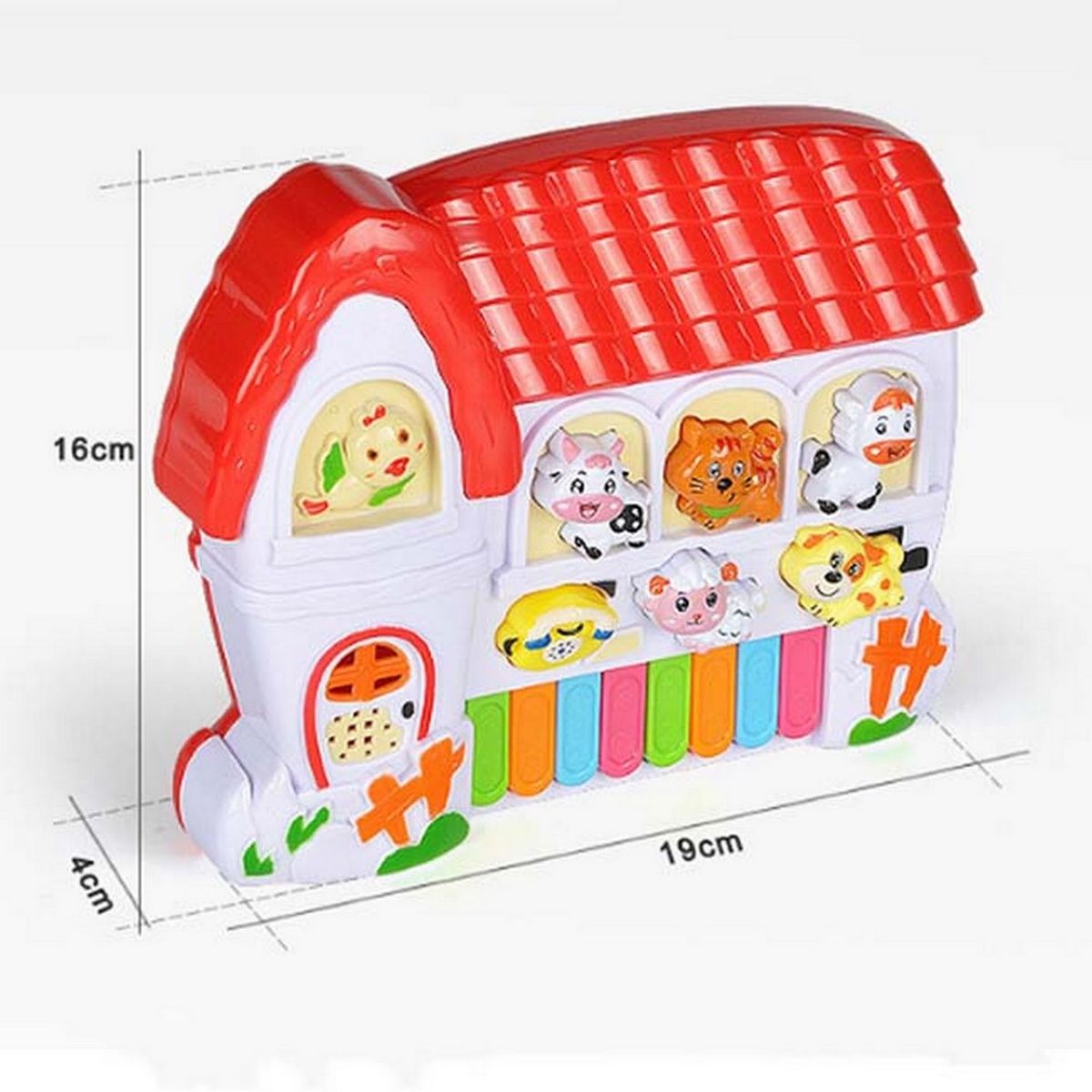 GENERICO - Piano Organeta Granja Animales Musical Bebes Niños + Bateria