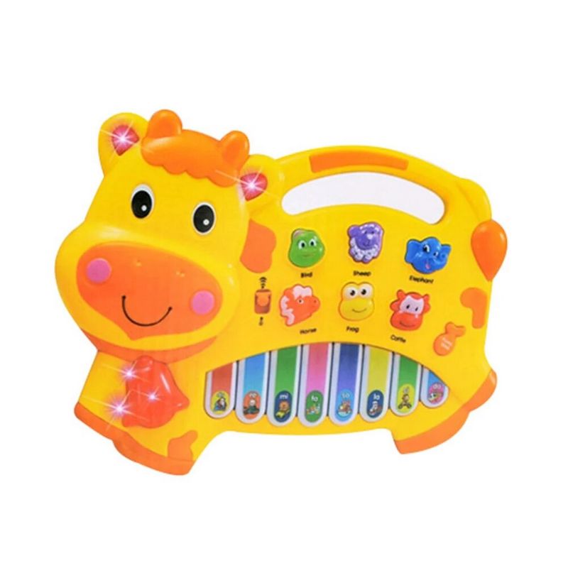 GENERICO - Piano Organeta Vaca Granja Animales Bebes Niños + Bateria