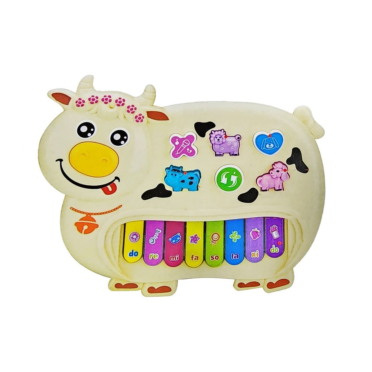 GENERICO - Piano Organeta Vaca Animales Musical Bebes Niño + Baterias
