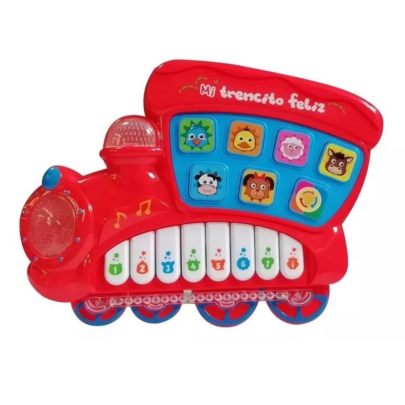 GENERICO - Piano Tren Interactivo Sonido Animales Y Numeros + Baterias