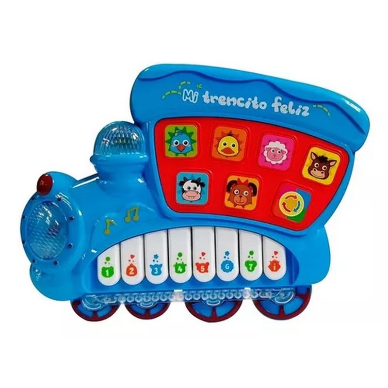 GENERICO - Piano Tren Interactivo Sonido Animales Y Numeros + Baterias