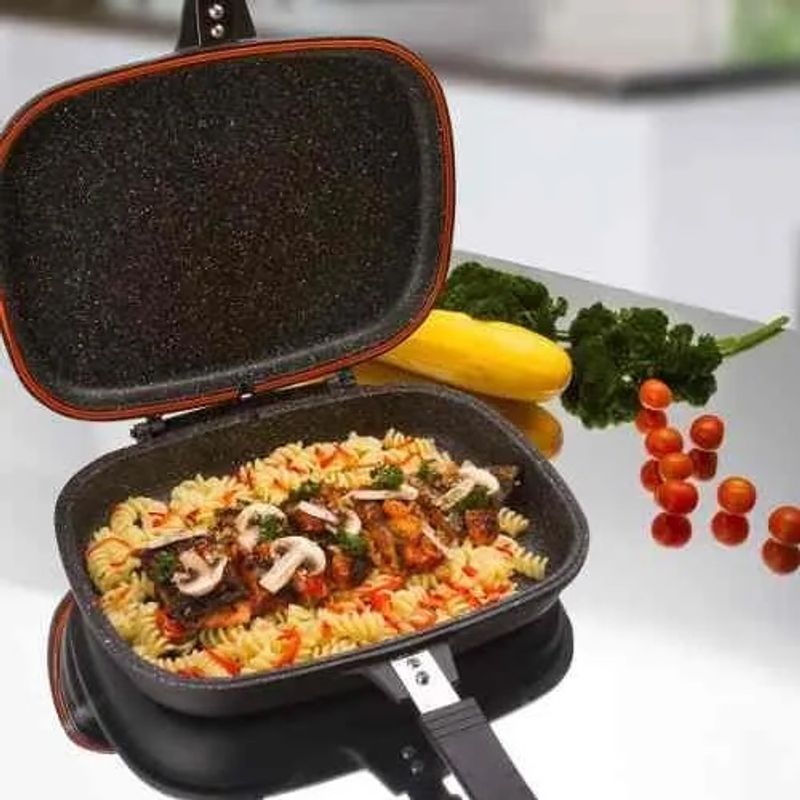 HOME - Sartén Doble Parrilla Dessini Antiadherente 36 Cm