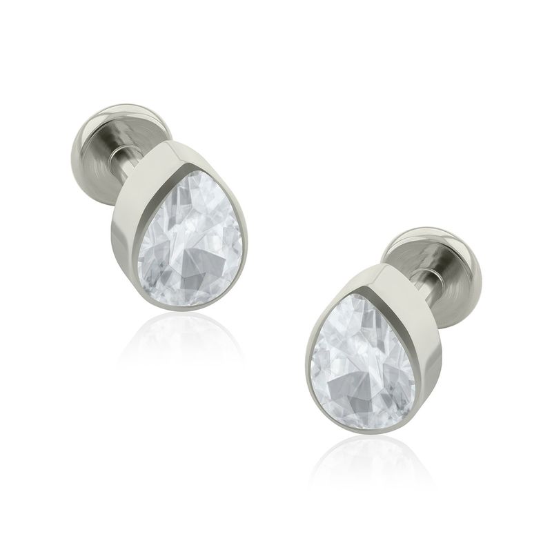 AGHA JEWELRY - Titanio Aretes Piercing Gota Belzel set Zirconia Cúbica para Lóbulo