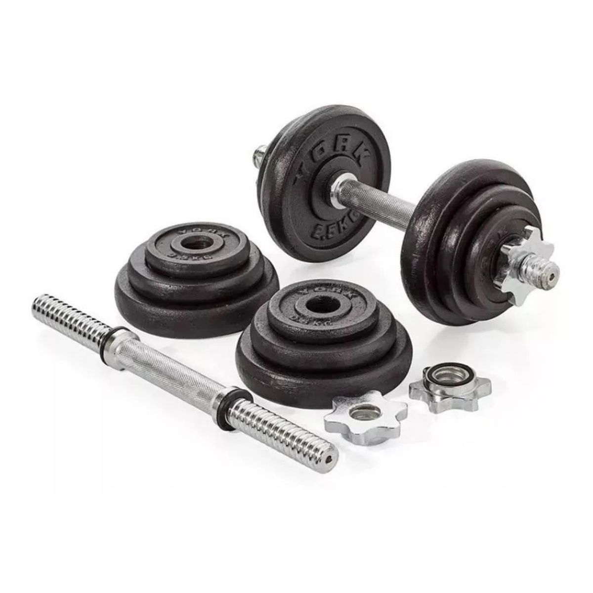 GENERICO - Kit Mancuernas Pesas 20 Kilos + Estuche Gym