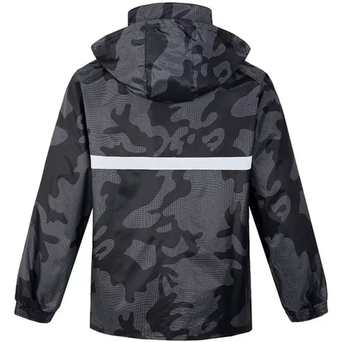 ONE PIXEL - Chaqueta Pantalón Impermeable Camuflado Con Capota Negro M