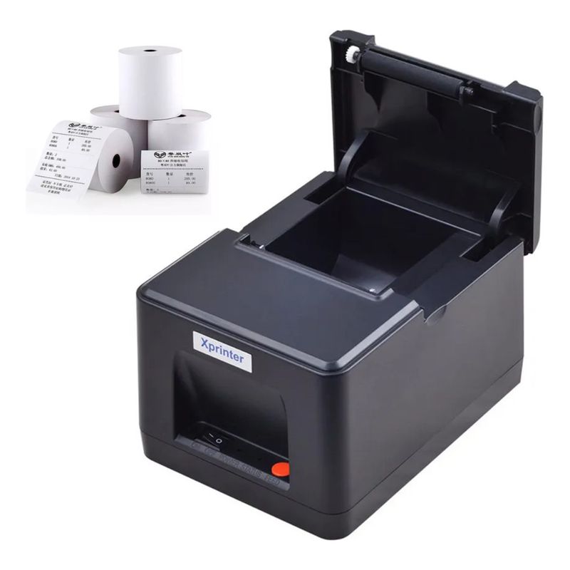 GENERICO - Impresora Pos Térmica X-printer 58iiht + 8 Rollos 57mm X 30m