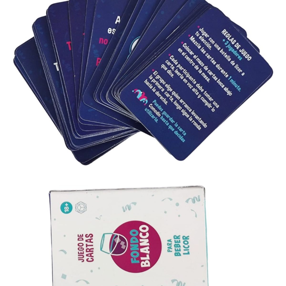 GENERICO - Juego Adultos 58 Cartas Beber Licor Fondo Blanco +18 Alcohol