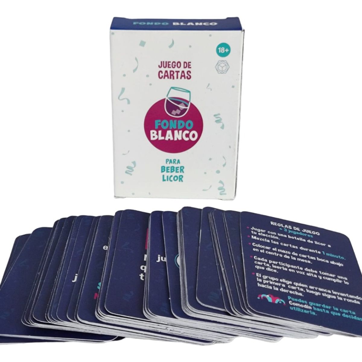 GENERICO - Juego Adultos 58 Cartas Beber Licor Fondo Blanco +18 Alcohol