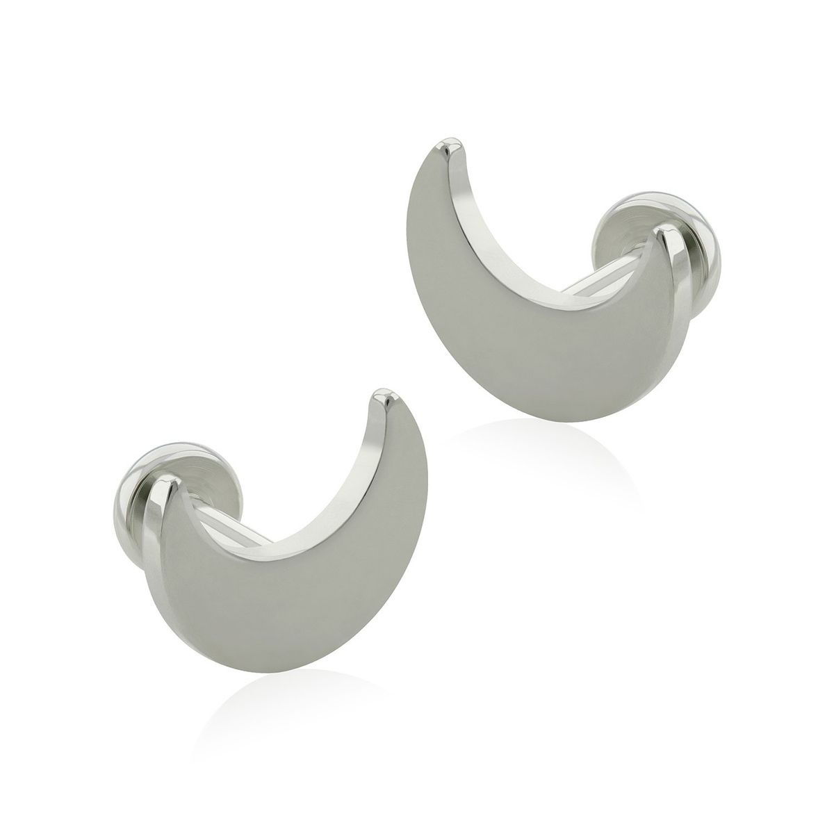 AGHA JEWELRY - Titanio Aretes piercing Luna Plana para lóbulo