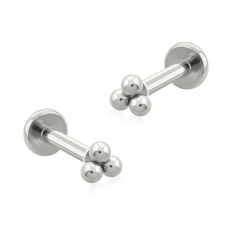 AGHA JEWELRY - Titanio Aretes piercing Quimbaya para lóbulo