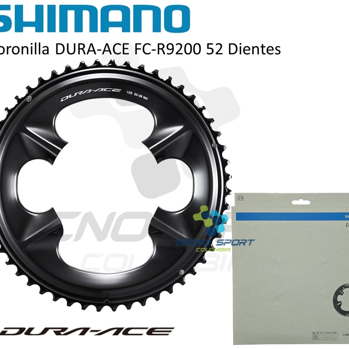 SHIMANO - Plato Coronilla Shimano Duraace R9200 12v Biplato 52 Dientes