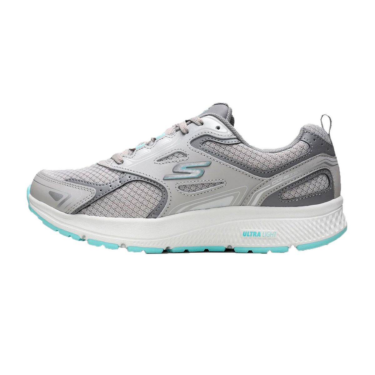 SKECHERS - TENIS SKECHERS GRIS PARA DAMA SK GO RUN CONSISTENT GRAY TURQUOISE