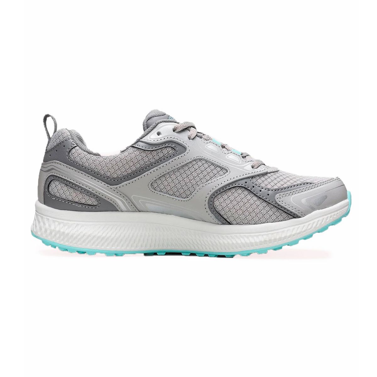 SKECHERS - TENIS SKECHERS GRIS PARA DAMA SK GO RUN CONSISTENT GRAY TURQUOISE