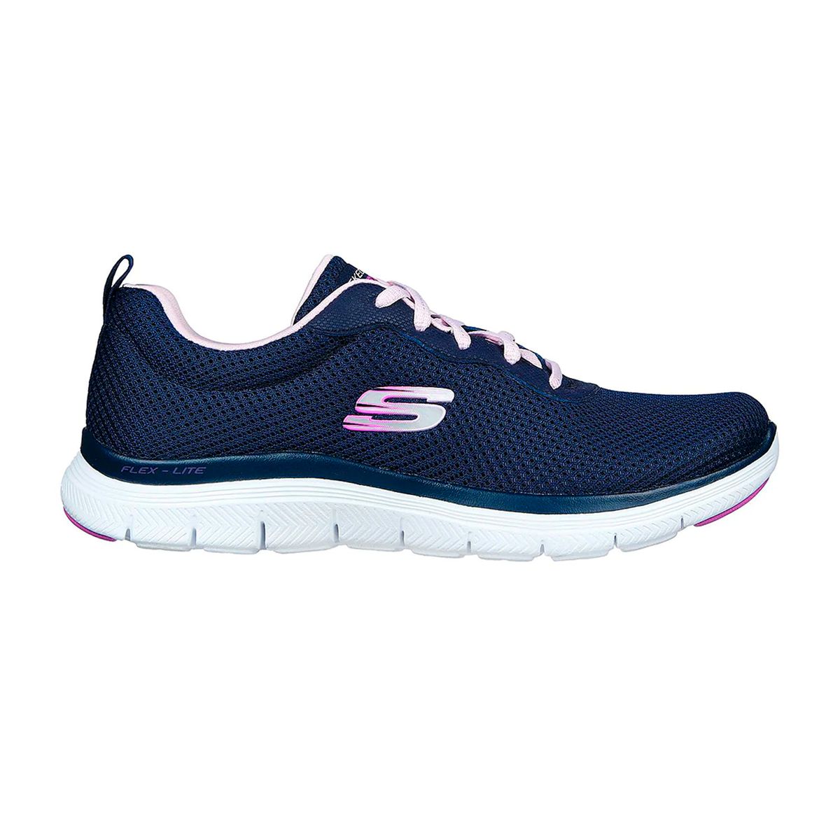 SKECHERS - TENIS SKECHERS AZUL PARA DAMA SK FLEX APPEAL 4 0 BRILLANT VIEW NAVY