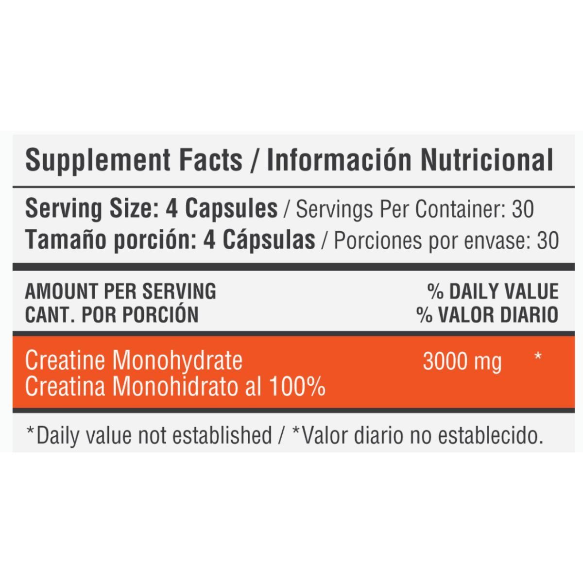 HEALTHY SPORTS - Creatina Monohydrate 120 Cápsulas - Healthy Sports