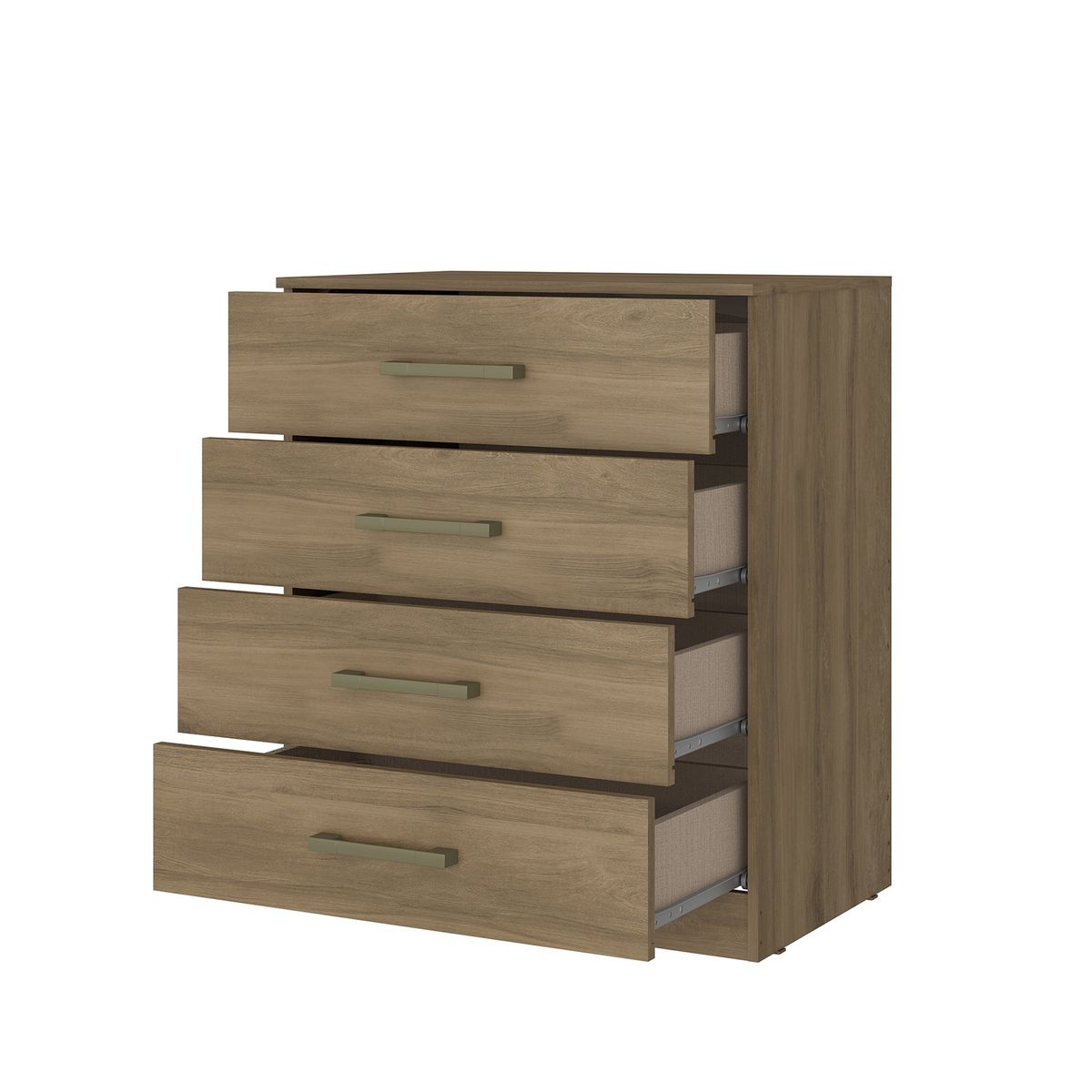 BERTOLINI - Cómoda cajonera De 60 cm en MDP Con 4 Cajones