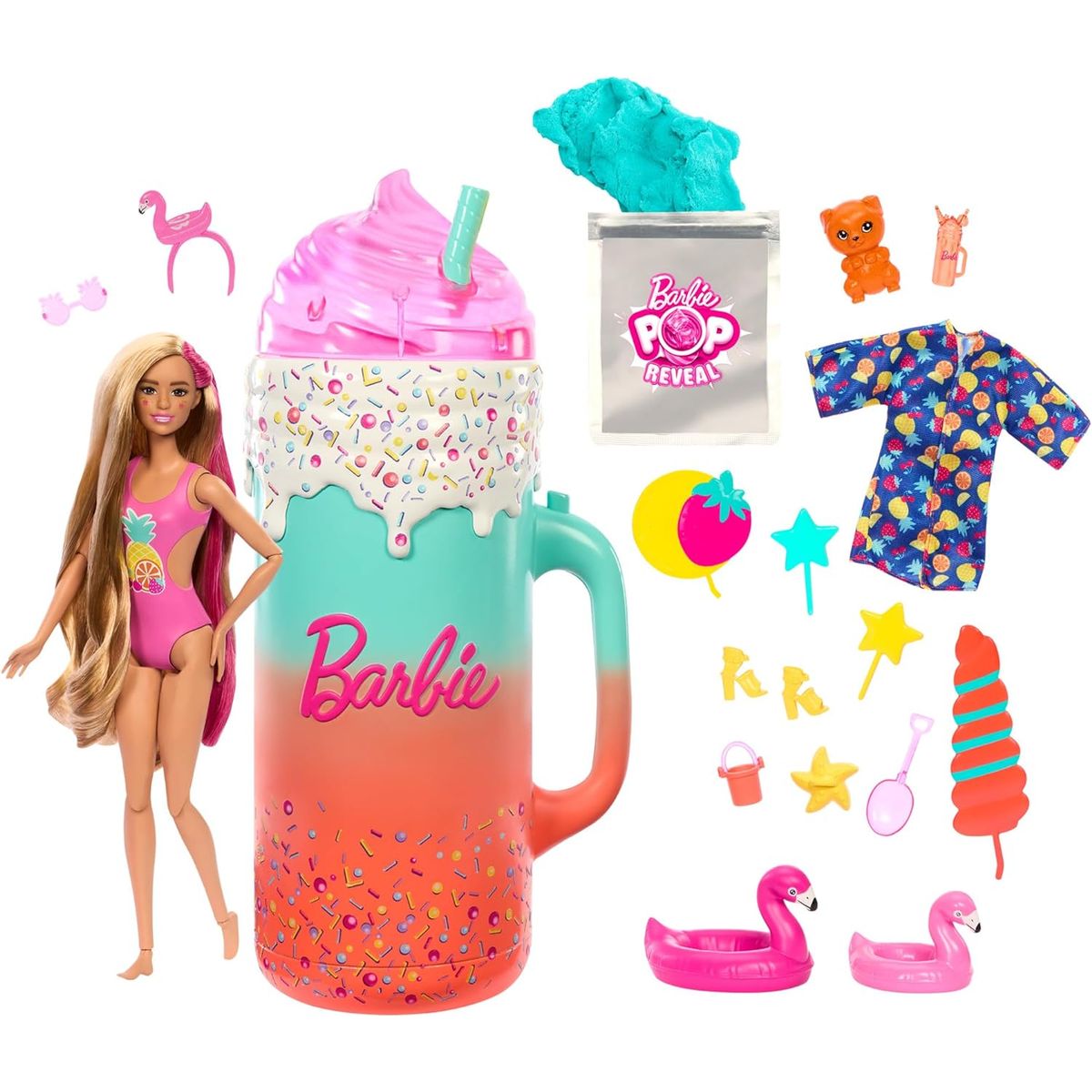 BARBIE - Barbie Pop Reveal Rise & Surprise Vaso Series Frutas