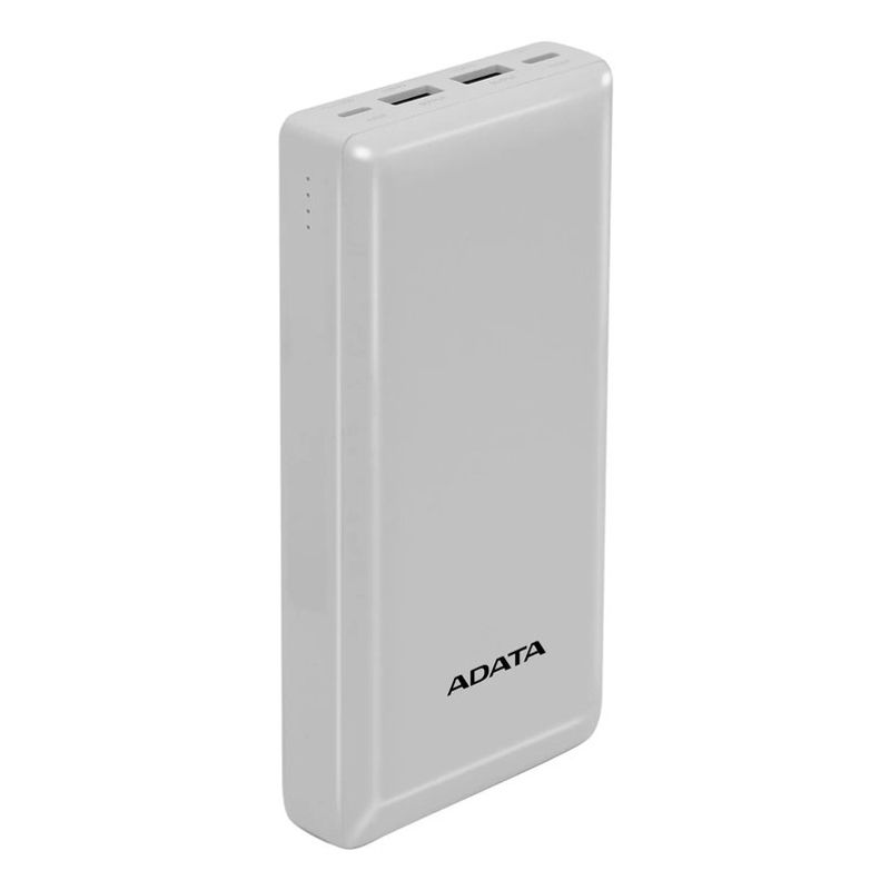 ADATA - Smart Power Bank Adata C20 Cargador 20000mah Usb c-a Blanco