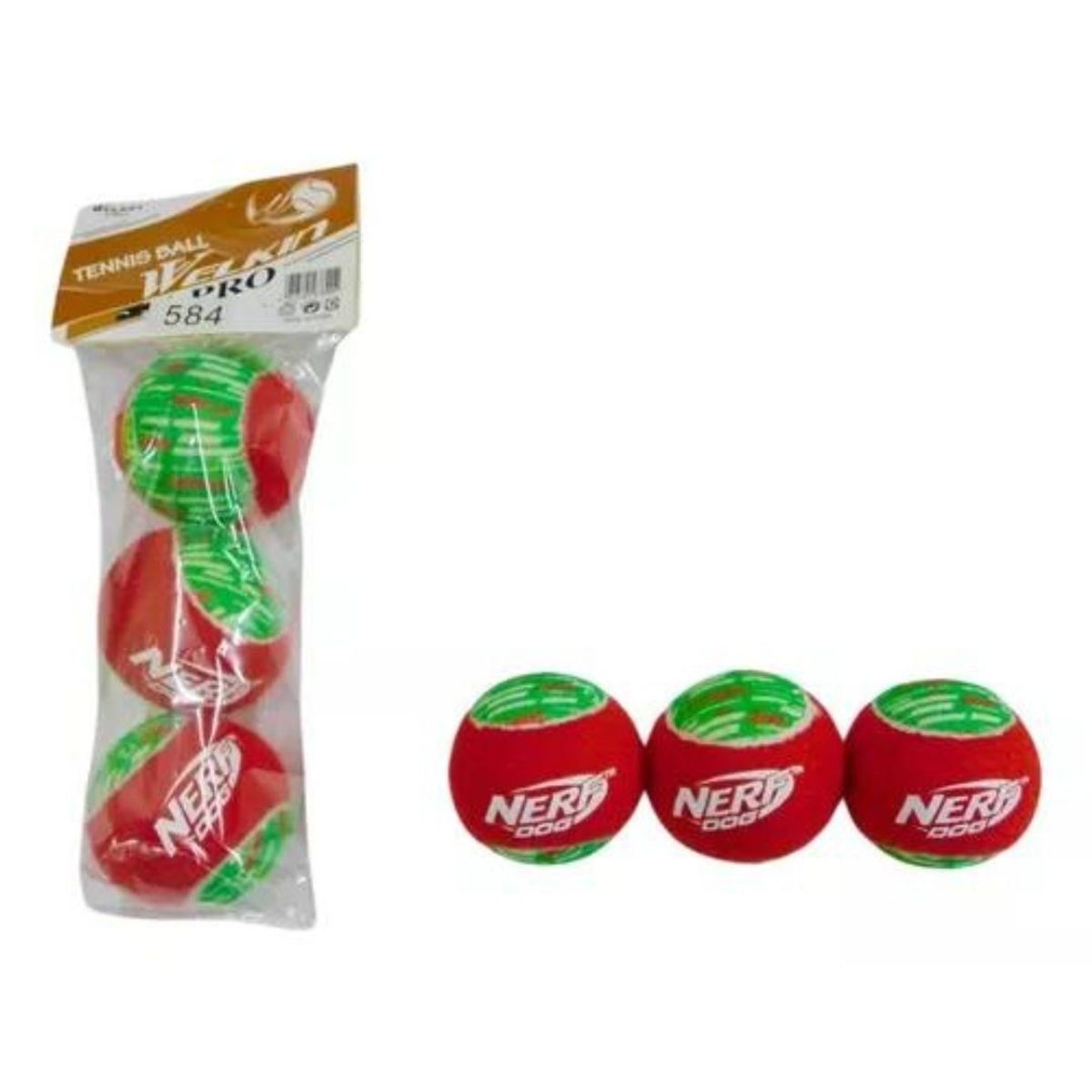 MAZUGI - Pelota Para Mascotas Juego Perrito Set X3 Juguetes Nerf Dog