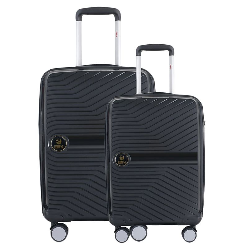 BIN COLOMBIA - Juego Set Maletas X2 20,24 Pulg Bin M013 Negro