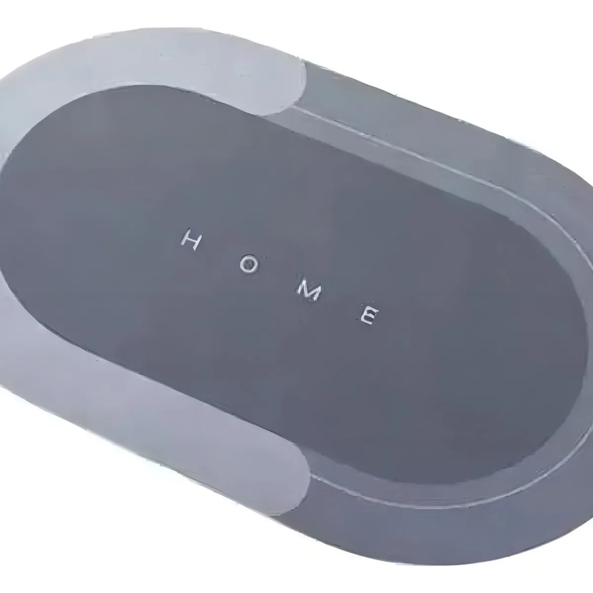 GENERICO - Tapete Baño Súper Absorbente Antideslizante Ovalado Gris