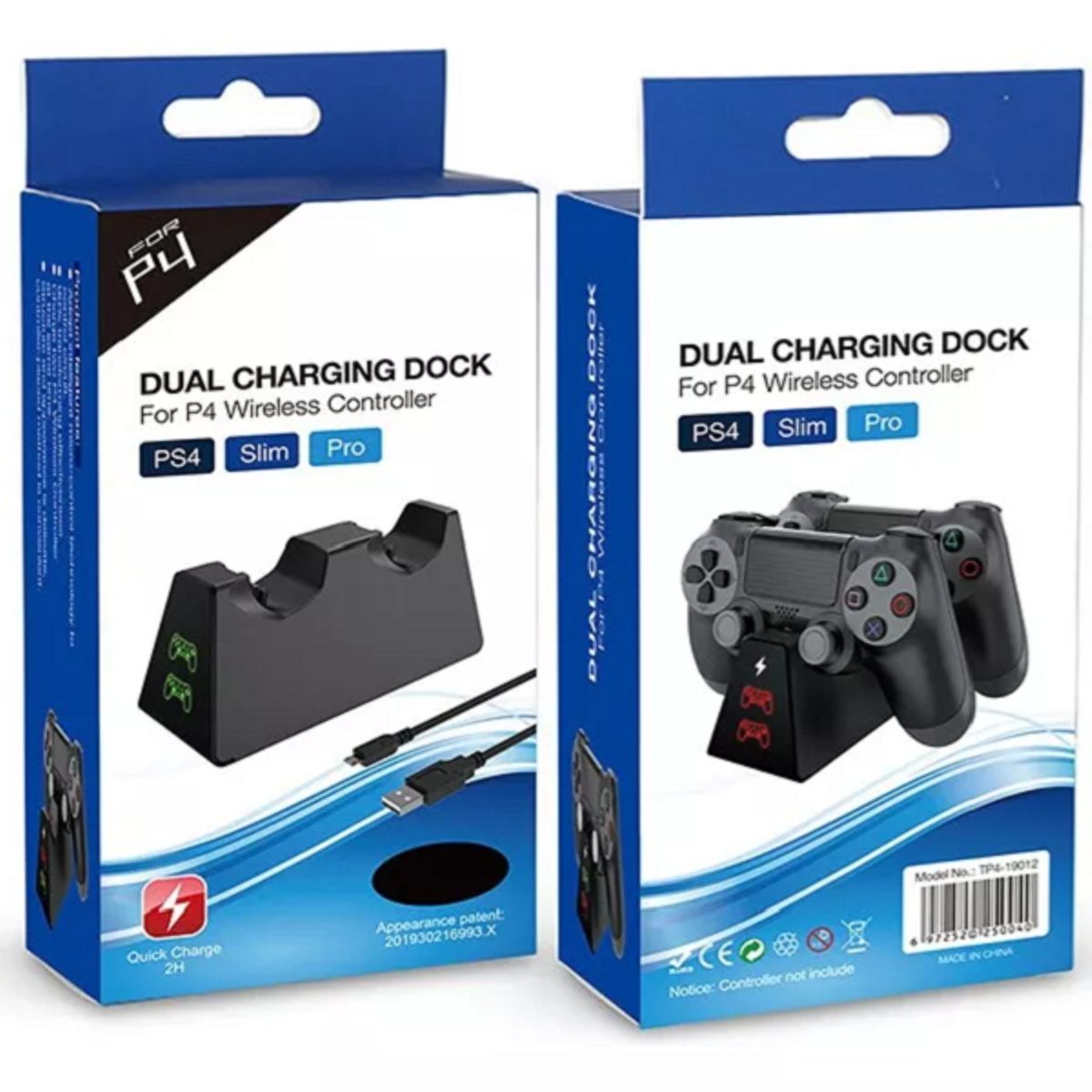 GENERICO - Base de carga Dual para mando de PS4 soporte de carga