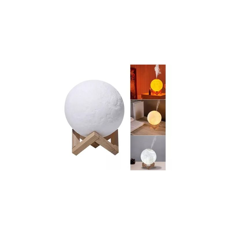 GENERICO - Humidificador Difusor Luna 3d Grande Lampara 15 CM