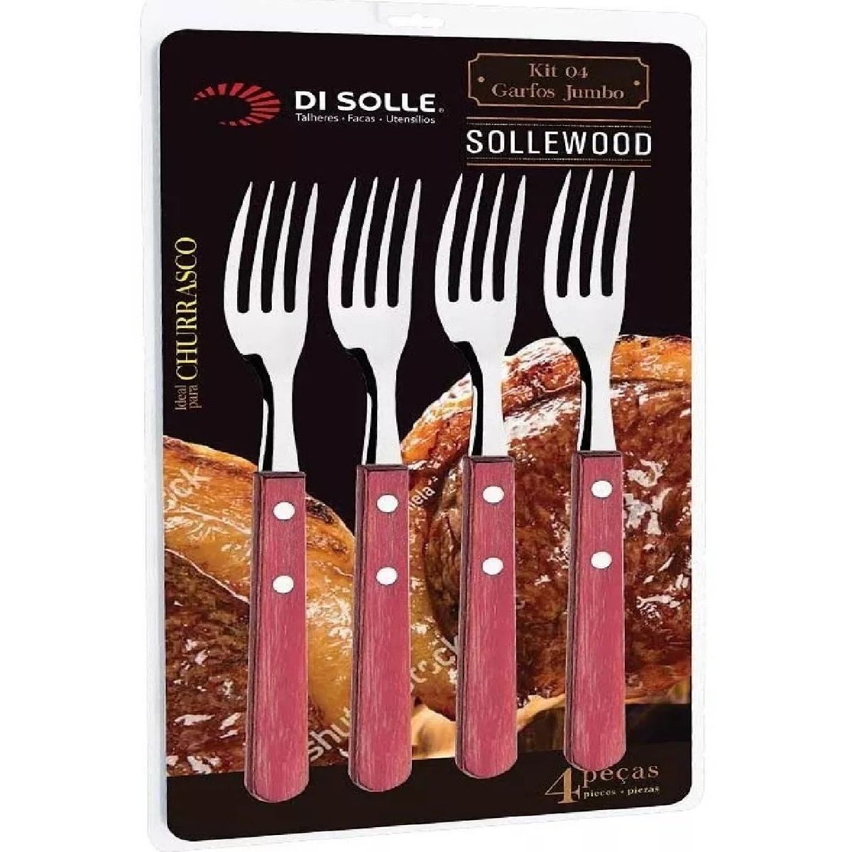 DISOLLE - Set De 4 Tenedores Asado Línea Sollewood Disolle