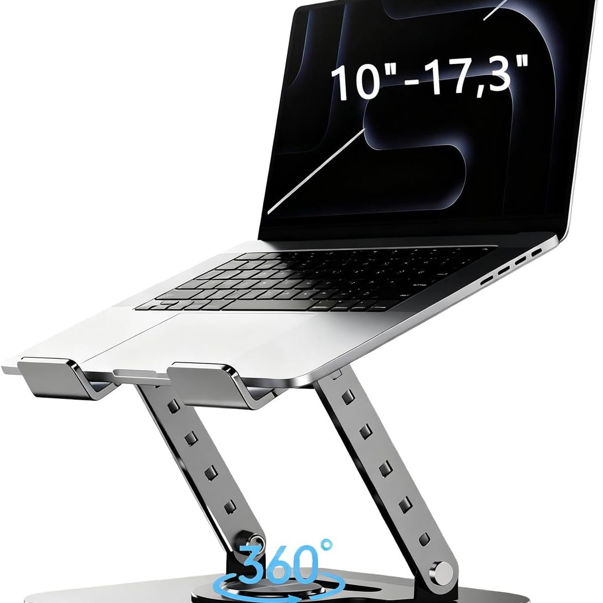 GENERICO - Base Soporte Ajustable PC Portátil Laptop Ergonómico Aluminio Giro 360