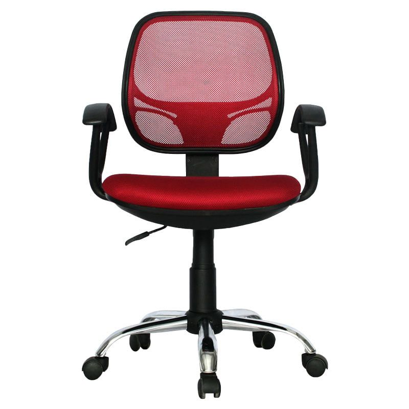 GENERICO - Silla Escritorio Mali Reclinable roja base cromo - Mobili shop