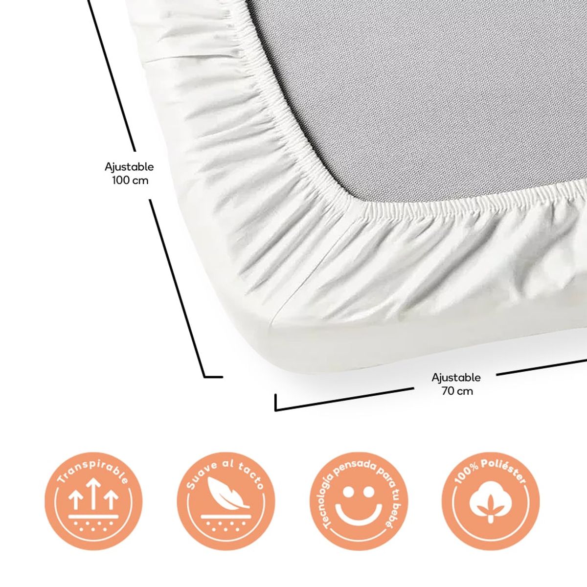 TORAL - Sábana ajustable para colchón corral Toral