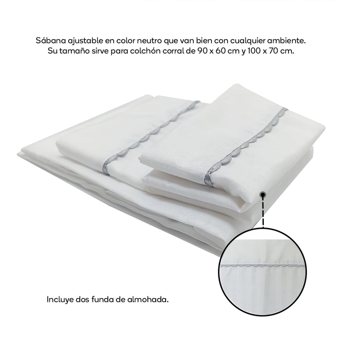 TORAL - Sábana ajustable para colchón corral Toral