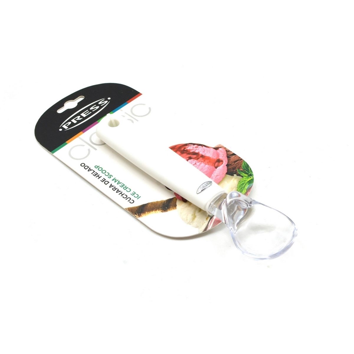 PRESS - Cuchara Para Servir Helado Postres Cocina Heladería PRESS 76801 Blanco