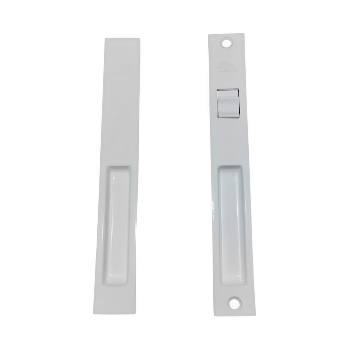 GENERICO - Cerradura Sencilla Doble Para Ventanas Corredizas Color Blanco